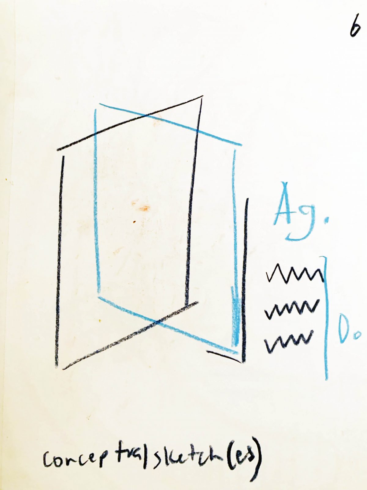 Light and dark blue lines representing intersecting planes